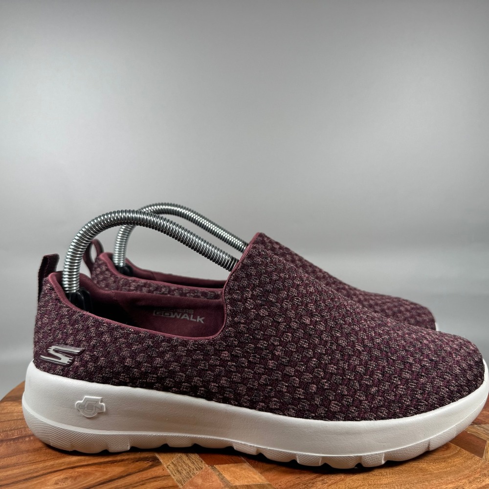 Skechers GoWalk Joy Burgundy Slip On Walking Shoes 15616 Womens Size 8